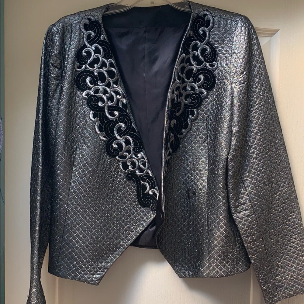 Silver blazer